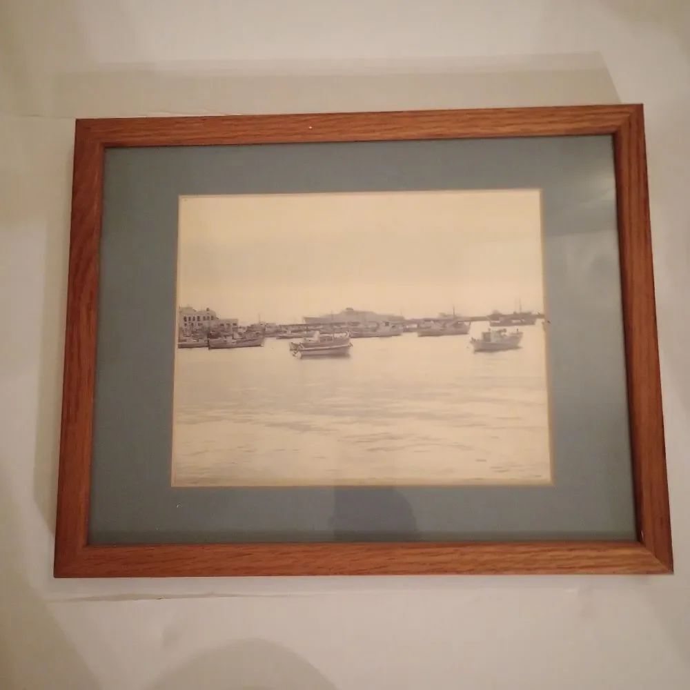 🖼️Vintage Mykanos Greece Ships In a Harbour Print